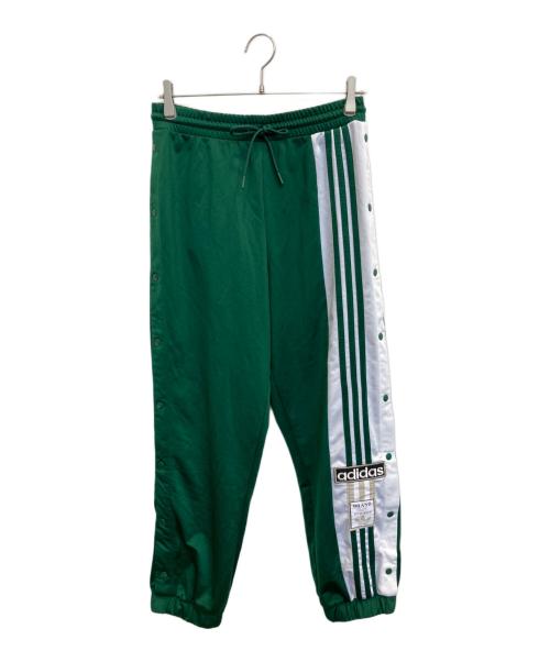 adidas（アディダス）adidas (アディダス) サイドスナップボタンパンツ グリーン サイズ:Lの古着・服飾アイテム