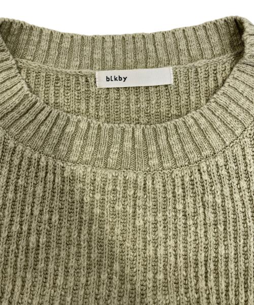 BLACK by moussy（ブラックバイマウジー）BLACK by moussy (ブラックバイマウジー) slub aze knit vest カーキ サイズ:Fの古着・服飾アイテム