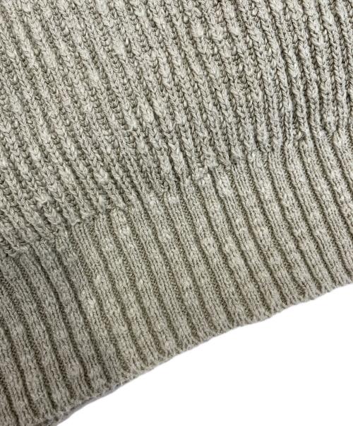 BLACK by moussy（ブラックバイマウジー）BLACK by moussy (ブラックバイマウジー) slub aze knit vest カーキ サイズ:Fの古着・服飾アイテム