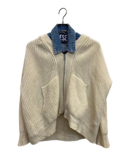DIESEL（ディーゼル）DIESEL (ディーゼル) ニットドッキングデニムジャケット インディゴ サイズ:XSの古着・服飾アイテム