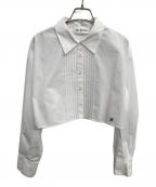Lily Brownリリーブラウン）の古着「Tie cropped shirt」｜ホワイト