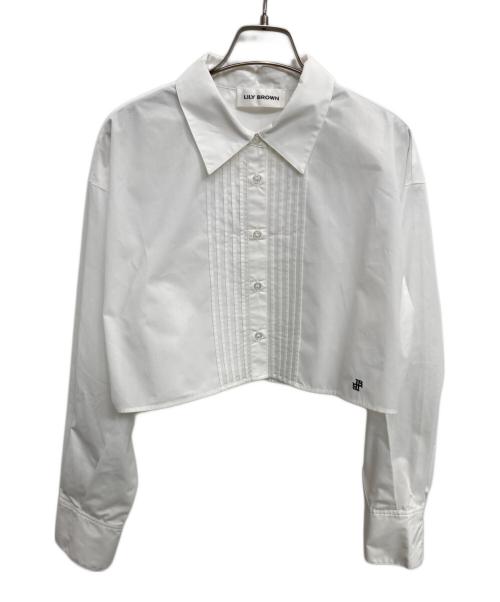 Lily Brown（リリーブラウン）Lily Brown (リリーブラウン) Tie cropped shirt ホワイト サイズ:ONE SIZEの古着・服飾アイテム