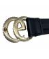 中古・古着 GUCCI (グッチ) ベルト ブラック×ゴールド：19000円