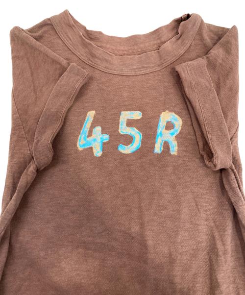 45R（フォーティファイブ・アール）45R (フォーティファイブ・アール) Tシャツ ブラウン サイズ:１の古着・服飾アイテム
