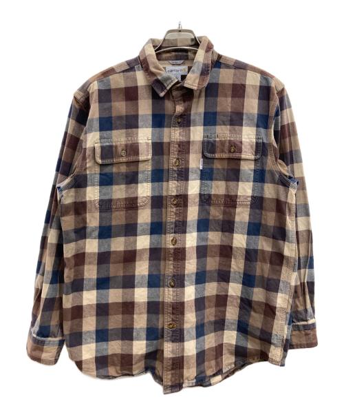 CarHartt（カーハート）CarHartt (カーハート) チェックシャツ ブラウン サイズ:Lの古着・服飾アイテム