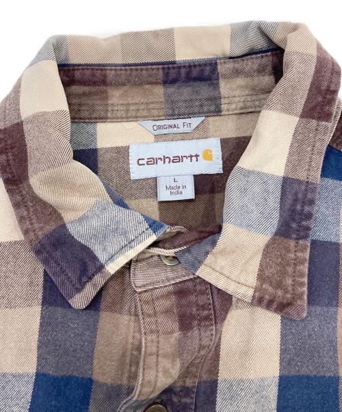 CarHartt（カーハート）CarHartt (カーハート) チェックシャツ ブラウン サイズ:Lの古着・服飾アイテム