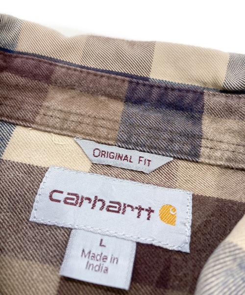CarHartt（カーハート）CarHartt (カーハート) チェックシャツ ブラウン サイズ:Lの古着・服飾アイテム