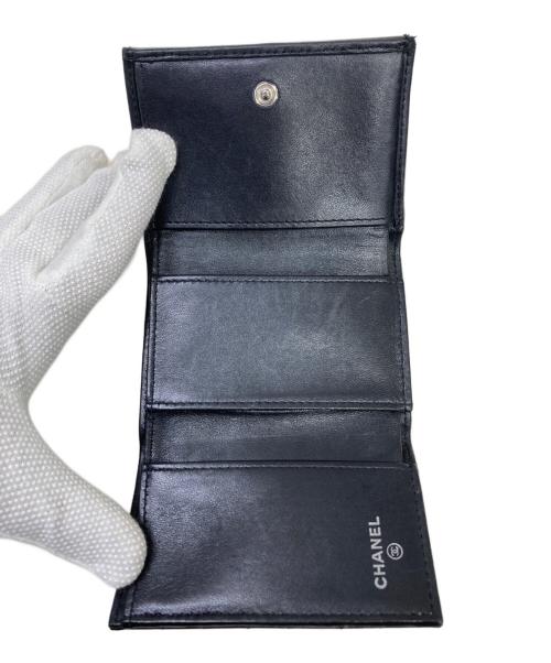CHANEL（シャネル）CHANEL (シャネル) マトラッセクラシックスモールフラップウォレット ブラックの古着・服飾アイテム