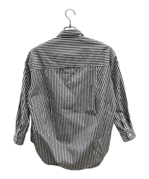 Spick and Span（スピックアンドスパン）Spick and Span (スピックアンドスパン) 50コットンオーバーシャツ ホワイト×ブラック サイズ:表記無しの古着・服飾アイテム