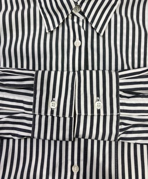 Spick and Span（スピックアンドスパン）Spick and Span (スピックアンドスパン) 50コットンオーバーシャツ ホワイト×ブラック サイズ:表記無しの古着・服飾アイテム