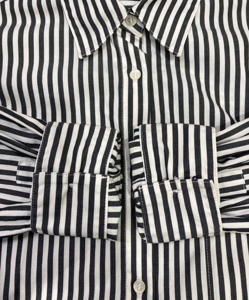 Spick and Span（スピックアンドスパン）Spick and Span (スピックアンドスパン) 50コットンオーバーシャツ ホワイト×ブラック サイズ:表記無しの古着・服飾アイテム