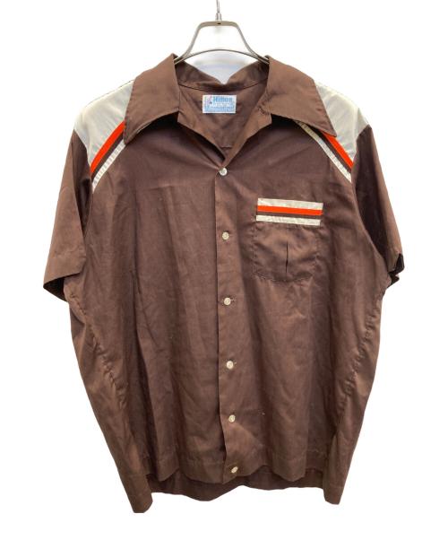 Hilton（ヒルトン）Hilton (ヒルトン) ボーリングシャツ ブラウン サイズ:Lの古着・服飾アイテム