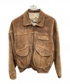 RED SKINSレッドスキンズ）の古着「スウェードレザージャケット」｜ブラウン