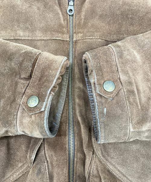 RED SKINS（レッドスキンズ）RED SKINS (レッドスキンズ) スウェードレザージャケット ブラウン サイズ:Mの古着・服飾アイテム