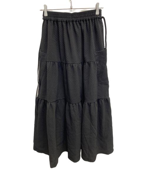 OLLUN（オルン）ollun (オルン) ポコポコティアード スカート ブラック サイズ:F 未使用品の古着・服飾アイテム