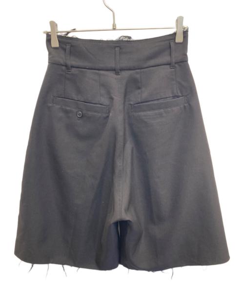 seyto（セイト）seyto (セイト) カットオフツータックワイドハーフパンツ ブラック サイズ:1の古着・服飾アイテム