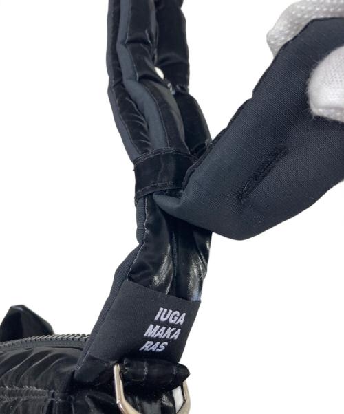 IUGAMAKARAS（イウガマカラス）IUGAMAKARAS (イウガマカラス) Knotted Micro Padding Bag ブラックの古着・服飾アイテム