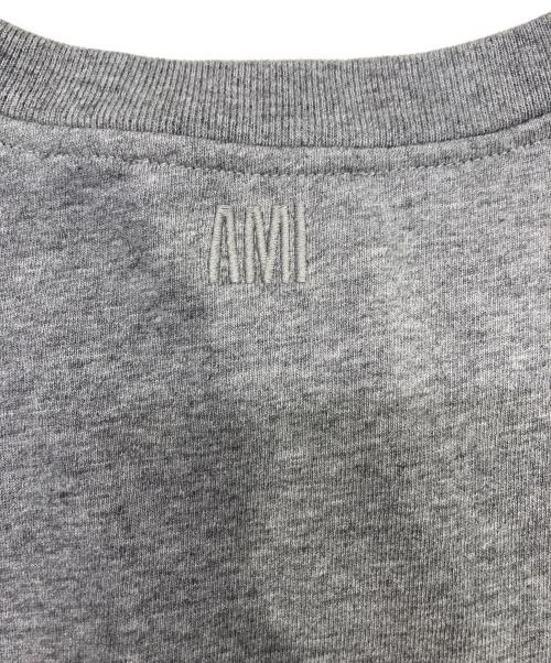 ami（アミ）ami (アミ) ハート刺繍Tシャツ グレー サイズ:Sの古着・服飾アイテム