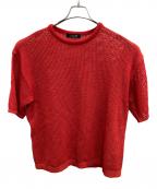 LiNoHリノー）の古着「CODE YARN MESH S/S KNIT」｜レッド