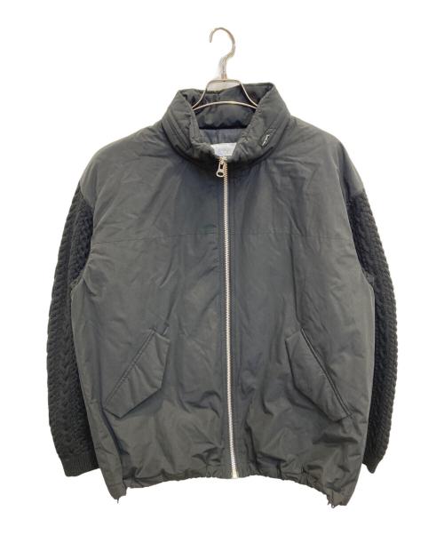 eN ROUTE（アンルート）eN ROUTE (アンルート) コットンナイロン タッサー ニットスリーブブルゾン ブラック サイズ:3の古着・服飾アイテム