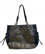 COACHコーチ）の古着「エナメルシグネチャーハンドバッグ」