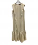 anuansアニュアンス）の古着「ボックスタックティアードワンピース」｜ベージュ