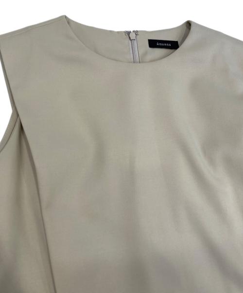 anuans（アニュアンス）anuans (アニュアンス) ボックスタックティアードワンピース ベージュ サイズ:Mの古着・服飾アイテム