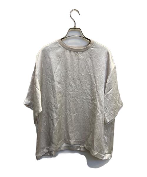 SALON adam et rope'（サロンアダムエロペ）SALON adam et rope' (サロンアダムエロペ) アセテートヴィンテージサテンTブラウス アイボリー サイズ:Fの古着・服飾アイテム