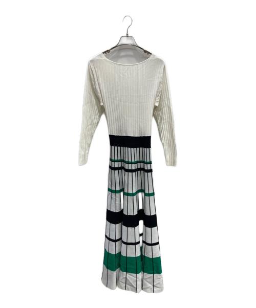Diagram GRACE CONTINENTAL（ダイアグラム グレースコンチネンタル）Diagram GRACE CONTINENTAL (ダイアグラム グレースコンチネンタル) ニットワンピース ホワイト サイズ:36の古着・服飾アイテム