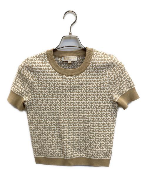 MICHAEL KORS（マイケル・コース）MICHAEL KORS (マイケルコース) 半袖ニット ベージュ サイズ:Sの古着・服飾アイテム