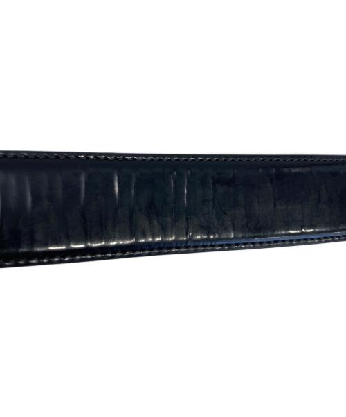 VERSACE（ヴェルサーチェ）VERSACE (ヴェルサーチェ) リスタルゴールドバックル ブラックの古着・服飾アイテム