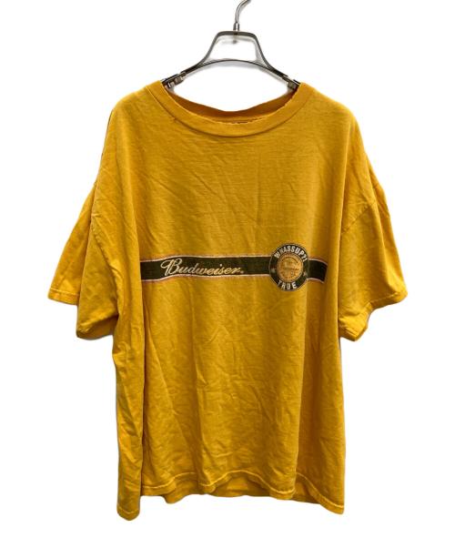 BUDWEISER（バドワイザー）BUDWEISER (バドワイザー) プリントTシャツ イエロー サイズ:XLの古着・服飾アイテム