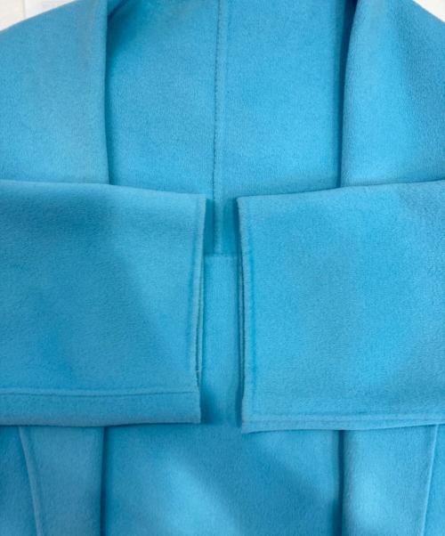 Adam et Rope（アダム エ ロペ）Adam et Rope (アダム エ ロペ) Super120’s ウールリバーハーフコート スカイブルー サイズ:なしの古着・服飾アイテム