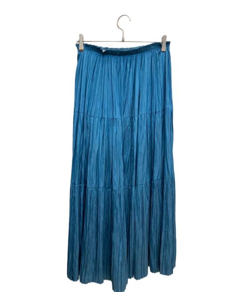 Spick and Span（スピック＆スパン）Spick and Span (スピックアンドスパン) ティアードプリーツスカート ブルー サイズ:FREEの古着・服飾アイテム