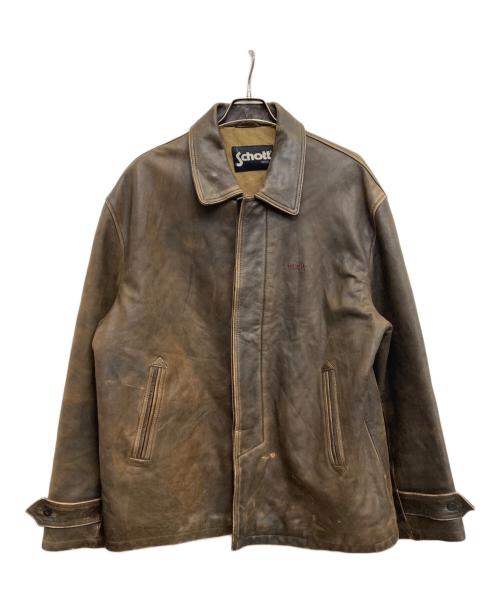 Schott（ショット）Schott (ショット) レザージャケット ブラウン サイズ:XXLの古着・服飾アイテム