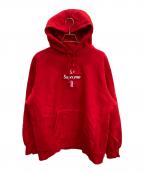 SUPREMEシュプリーム）の古着「cross box logo hooded sweatshirt」｜レッド