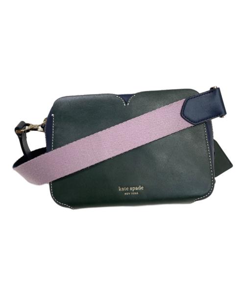 Kate Spade（ケイトスペード）Kate Spade (ケイトスペード) ショルダーバッグ グリーン×ネイビー×ピンクの古着・服飾アイテム
