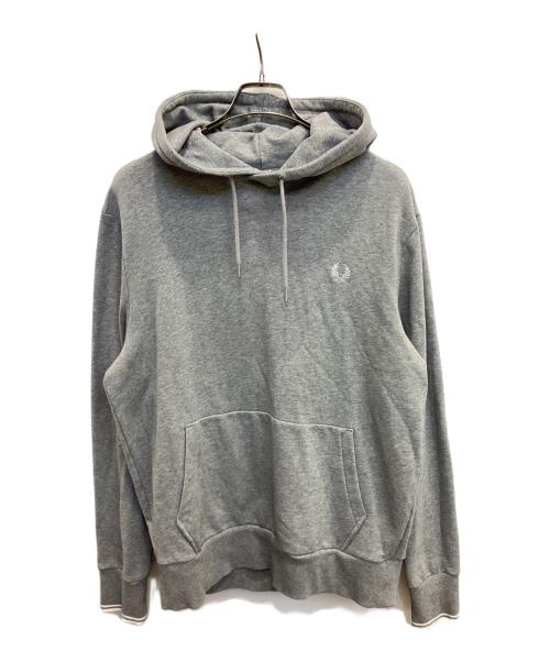 FRED PERRY（フレッドペリー）FRED PERRY (フレッドペリー) Tipped Hooded Sweatshirt グレー サイズ:Lの古着・服飾アイテム