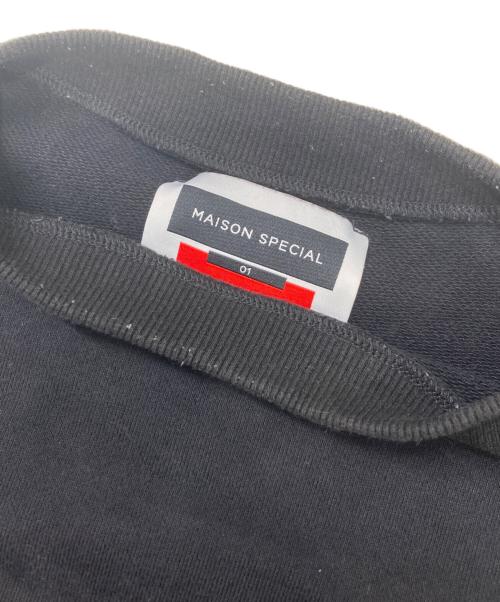 MAISON SPECIAL（メゾンスペシャル）MAISON SPECIAL (メゾンスペシャル) スラッシュカッティングスリーブプライムオーバーボートネックプルオーバー ブラック サイズ:1の古着・服飾アイテム