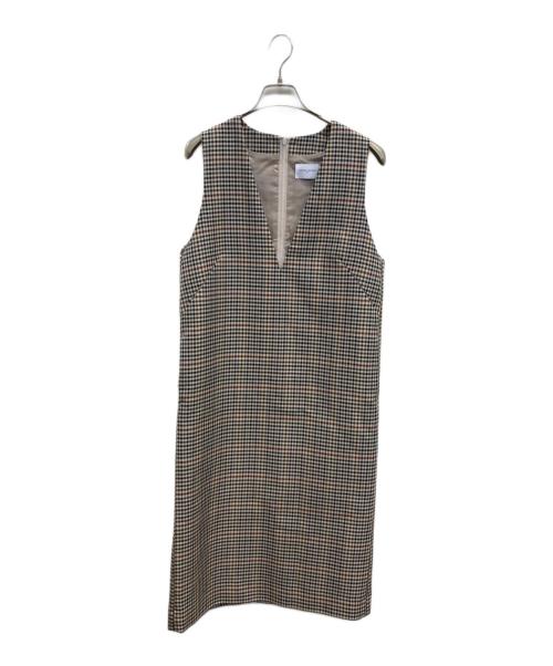 UNITED ARROWS TOKYO（ユナイテッドアローズトウキョウ）UNITED ARROWS TOKYO (ユナイテッドアローズトウキョウ) ノースリーブワンピース ベージュ サイズ:36の古着・服飾アイテム