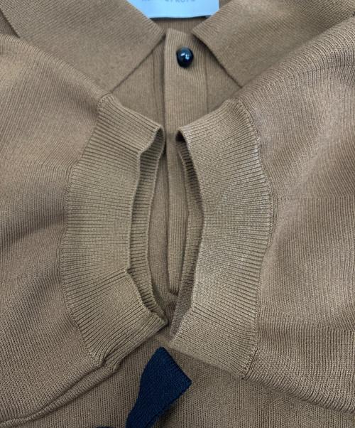 Adam et Rope（アダム エ ロペ）Adam et Rope (アダム エ ロペ) リボンポロニット ブラウン サイズ:Fの古着・服飾アイテム