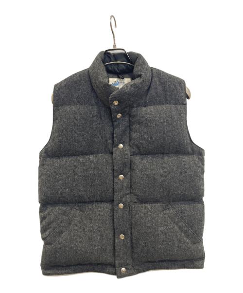 Crescent Down Works（クレセントダウンワークス）Crescent Down Works (クレセントダウンワークス) ツイードダウンベスト グレー サイズ:Sの古着・服飾アイテム