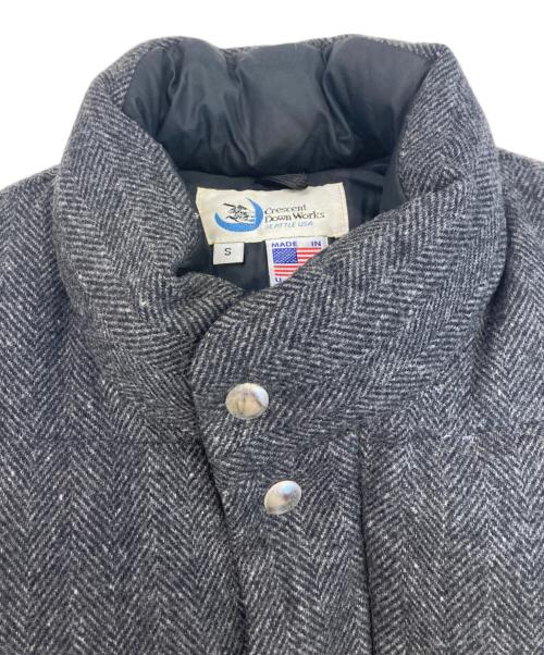 Crescent Down Works（クレセントダウンワークス）Crescent Down Works (クレセントダウンワークス) ツイードダウンベスト グレー サイズ:Sの古着・服飾アイテム