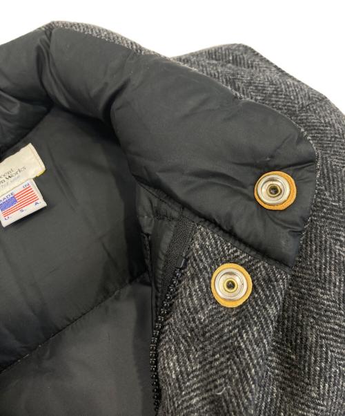 Crescent Down Works（クレセントダウンワークス）Crescent Down Works (クレセントダウンワークス) ツイードダウンベスト グレー サイズ:Sの古着・服飾アイテム