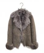 HISUNHISUN）の古着「リアルムートンジャケット」｜グレー
