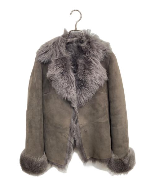 HISUN（HISUN）HISUN (HISUN) リアルムートンジャケット グレー サイズ:Sの古着・服飾アイテム