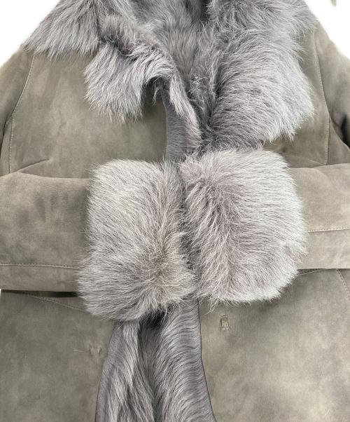 HISUN（HISUN）HISUN (HISUN) リアルムートンジャケット グレー サイズ:Sの古着・服飾アイテム