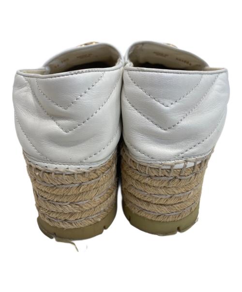 GUCCI（グッチ）GUCCI (グッチ) GGマーモント レザー エスパドリーユ ホワイト サイズ:37の古着・服飾アイテム