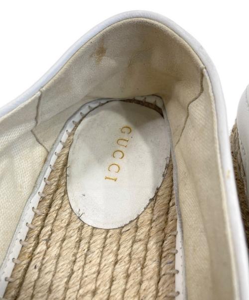 GUCCI（グッチ）GUCCI (グッチ) GGマーモント レザー エスパドリーユ ホワイト サイズ:37の古着・服飾アイテム