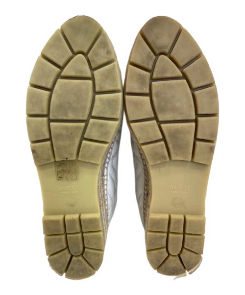 GUCCI（グッチ）GUCCI (グッチ) GGマーモント レザー エスパドリーユ ホワイト サイズ:37の古着・服飾アイテム